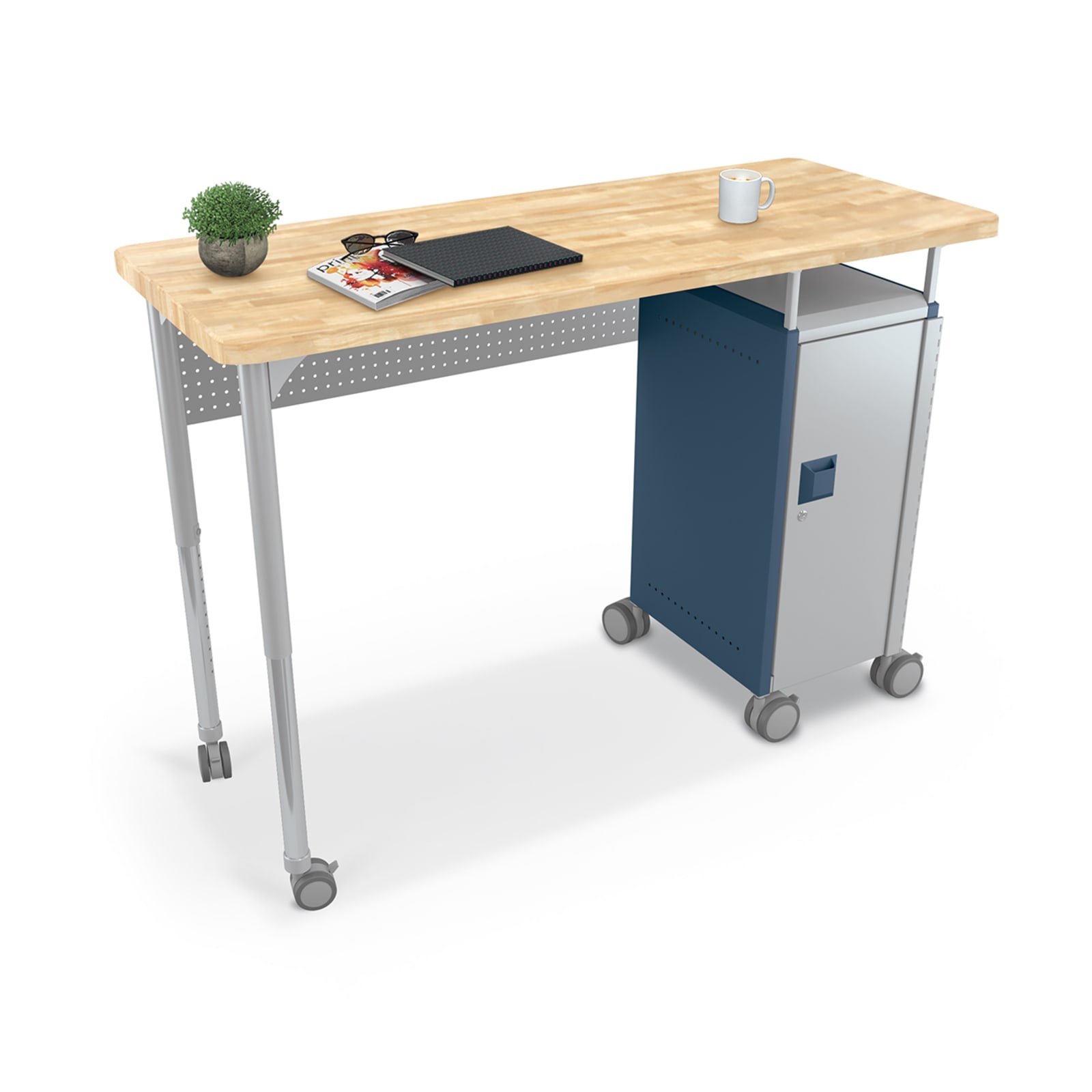 Top　Cabinet　Block　Single　Desk　Butcher　–　MooreCo　Compass　Teacher