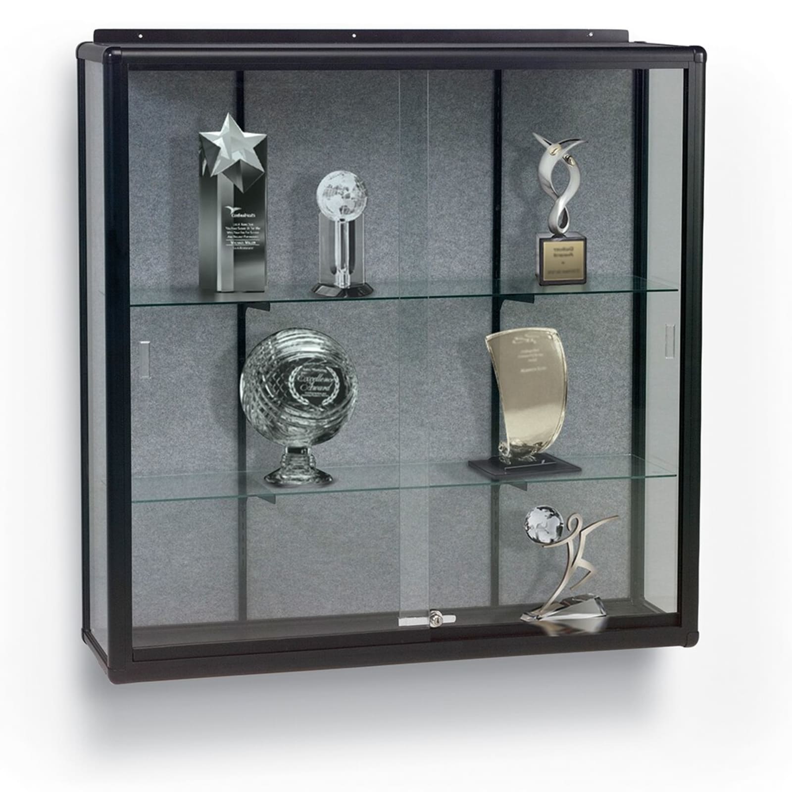 Clear Glass Wall Display Plaque inc Fixing Kit