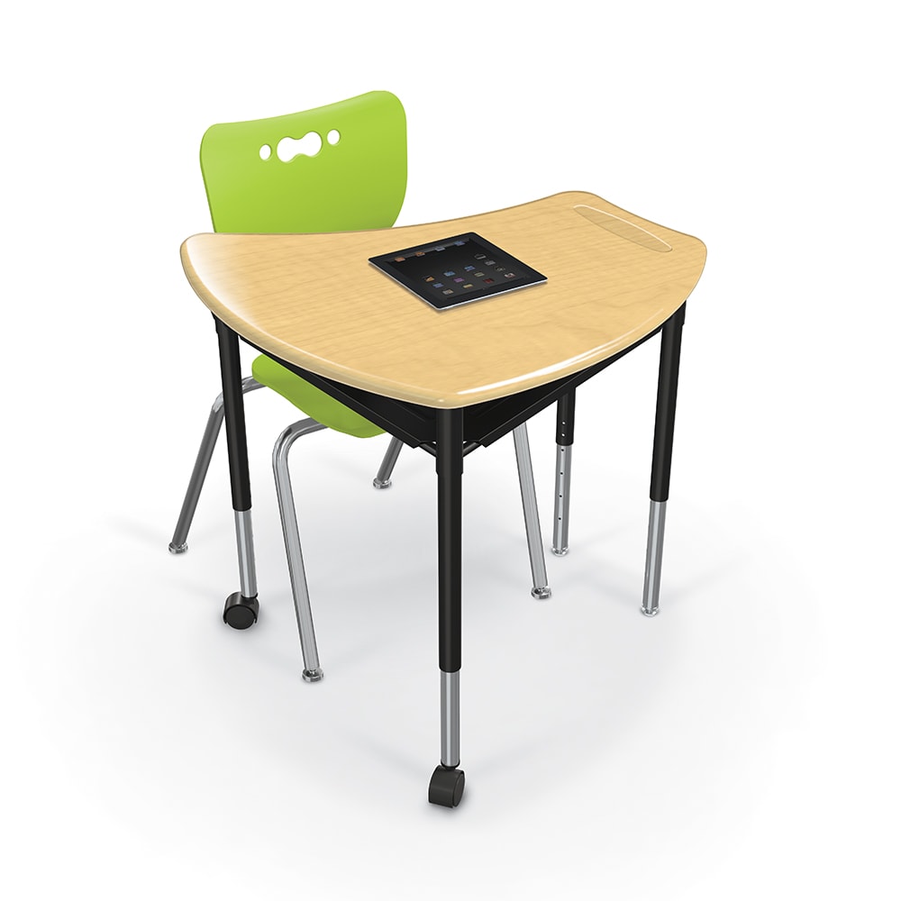 Shapes Desk With Hard Plastic Top Mooreco Inc