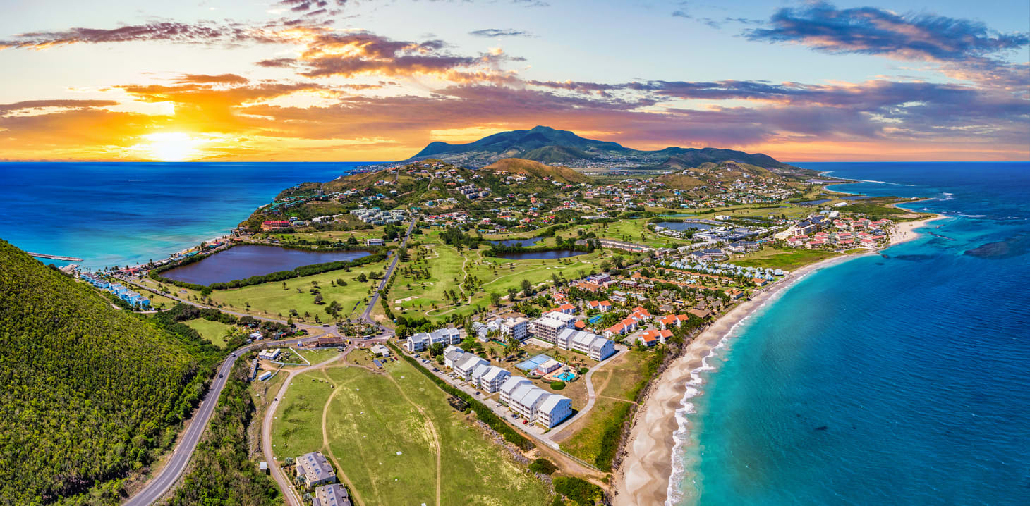 St Kitts Aerial Panorama from Timothy Hill