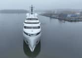 SHACKLETON 351ft Lurssen new build superyacht - bow view