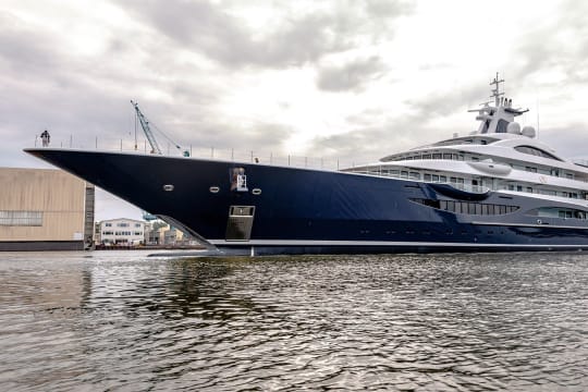 111m Lurssen TIS Launched by Moran Yacht & Ship