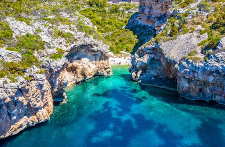 Stiniva Beach Croatia yacht charter