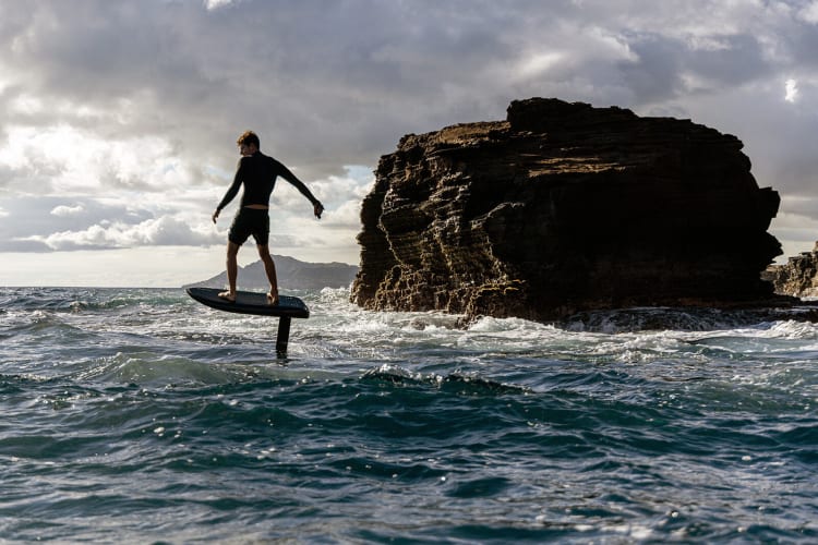 E-Foil boards on a yacht charter