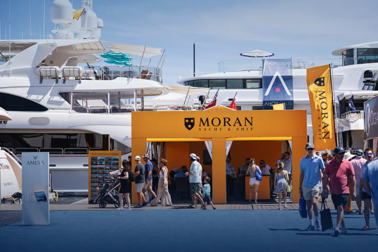 Moran Yachts Booth Palm Beach International Boat Show