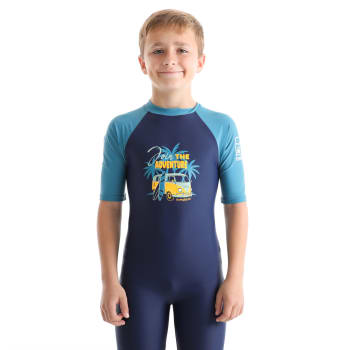 Second Skins Boys Adventure Rider Short Sleeve Sunsuit