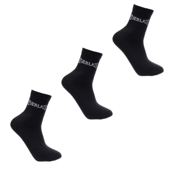 Everlast Mens 3Pack Quarter Socks