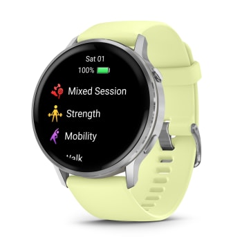 Garmin Venu 4 45mm Premium GPS Smartwatch - Silver/Citron