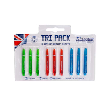 Harrows Tri-pack Supergrip Colour Shafts