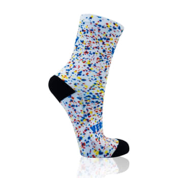 Versus Paint Splatter Active Crew Length Socks