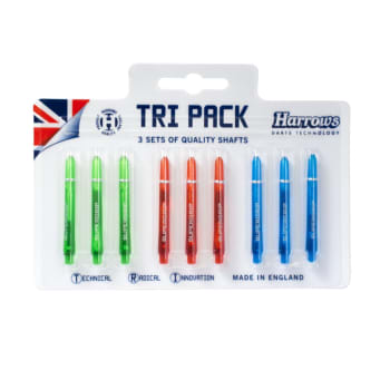 Harrows Tri-Pack Supergrip Colour Shafts