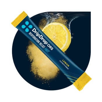 DripDrop ORS Dehydration Relief (8 Sticks)- Lemon