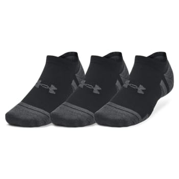 Under Armour 3-Pack Performance Tech No Show Black Socks