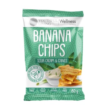 Youthful Living Sour Cream &amp; Chives Banana Chips 70g