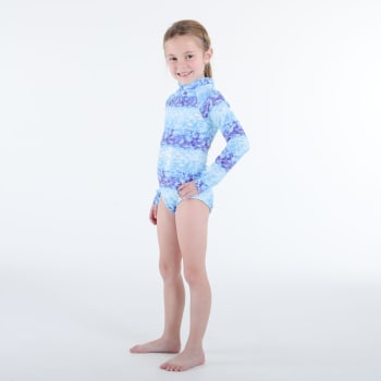 Girls Blue Mermaid Scale Grenade Suit