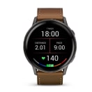 Garmin Venu 4 45mm Premium GPS Smartwatch + Leather Strap - Black, product, thumbnail for image variation 2