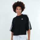 adidas Women's 3 Srtipe Crop Tee, product, thumbnail for image variation 1