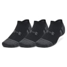 Under Armour 3-Pack Performance Tech No Show Black Socks, product, thumbnail for image variation 1