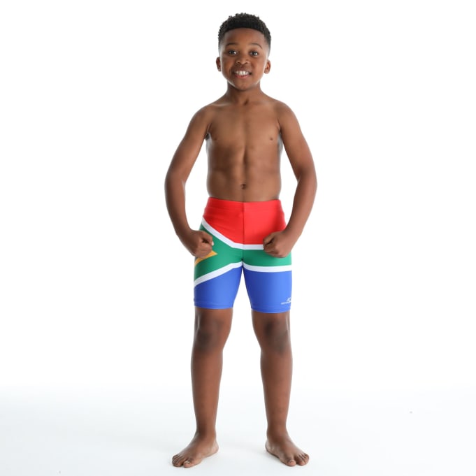 パンツ FLAG SPORT 2ND-HAND FS001 (USED WASH) Second Skins Boys South Africa Flag Swimming Jammer | by South