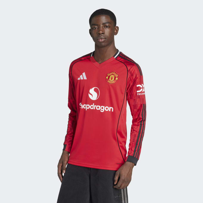 Manchester United Men's Home 25/26 Long Sleeve Jersey by adidas