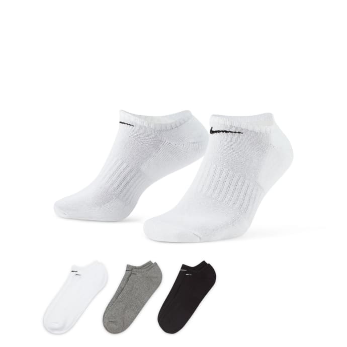 Nike 3 Pack Everyday Cushioned No Show Socks, product, variation 1