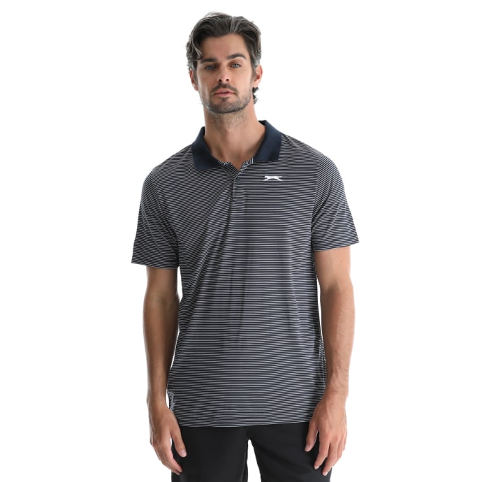 Slazenger Men&#039;s Golf Micro Stripe Polo, product, variation 1