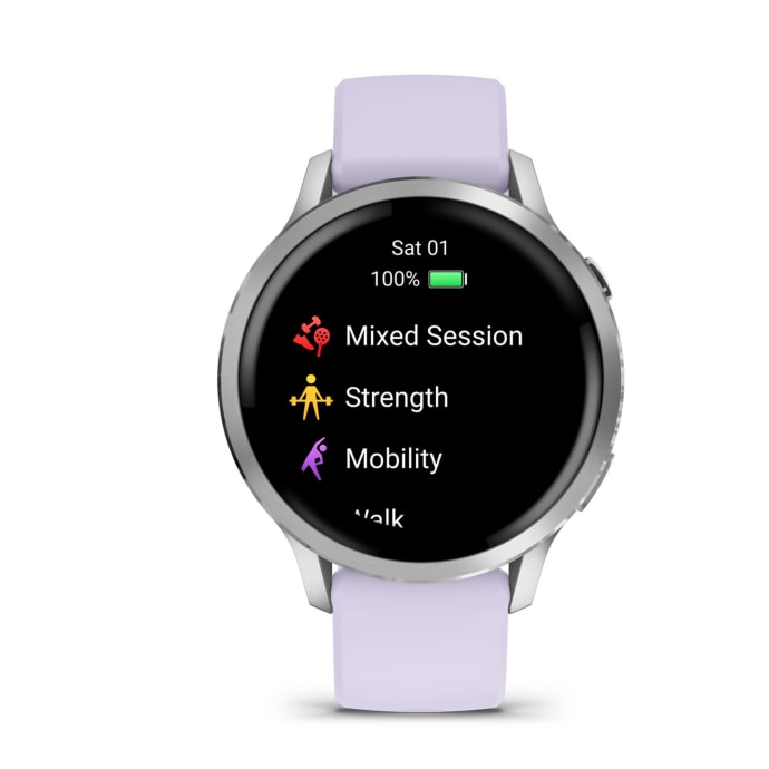 Garmin Venu 4 41mm Premium GPS Smartwatch  - Silver/Light Blue-Purple, product, variation 11