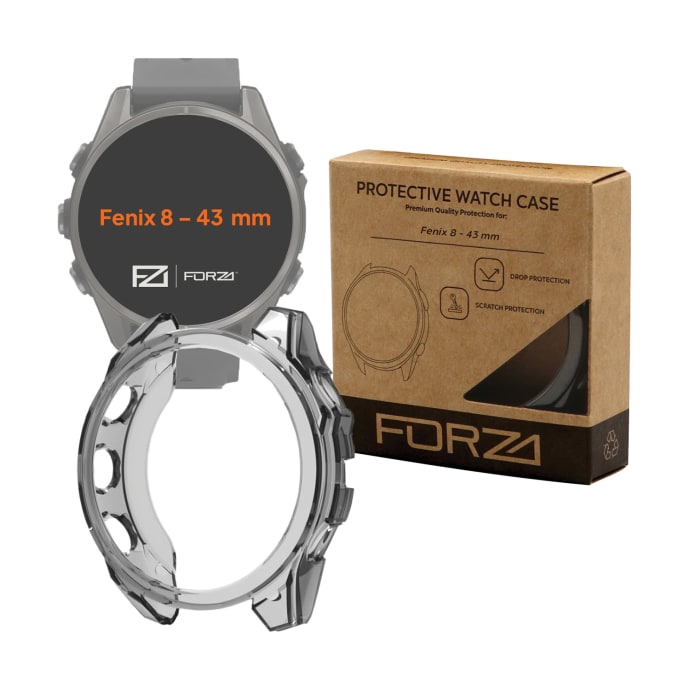 FORZA Bumper Watch Case for Garmin Fenix 8 43 mm (Grey), product, variation 1