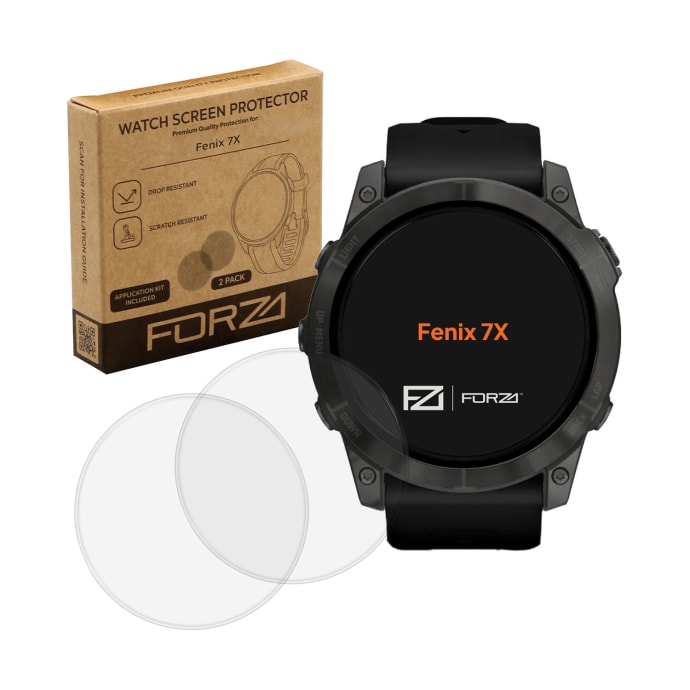 FORZA Tempered Glass Screen Protector for Garmin Fenix 7X (2 Pack), product, variation 1