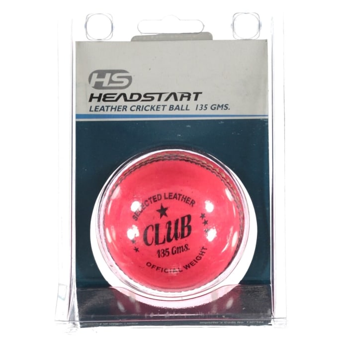 Headstart Pink Leather Two Piece Cricket Ball 135g, product, variation 2