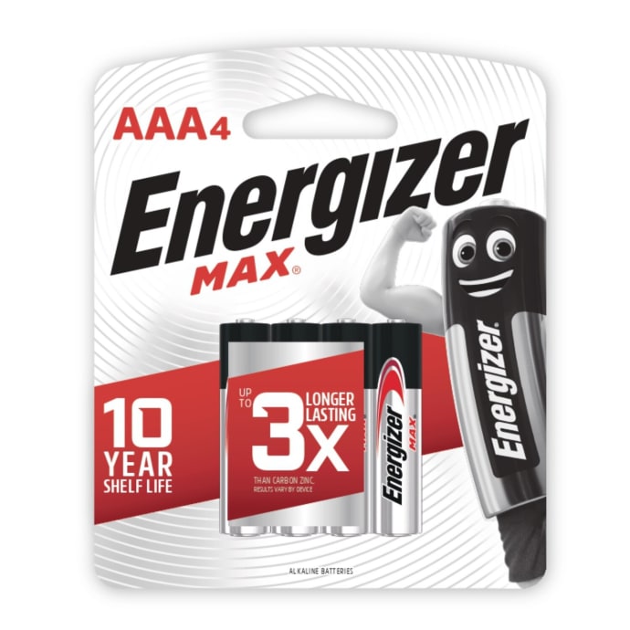 Energizer AAA 4 Pack Batteries, product, variation 1