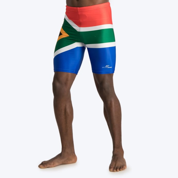 Second Skins Men&#039;s South African Flag Swimming Jammer, product, variation 2