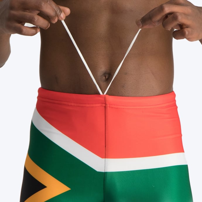 Second Skins Men&#039;s South African Flag Swimming Jammer, product, variation 5