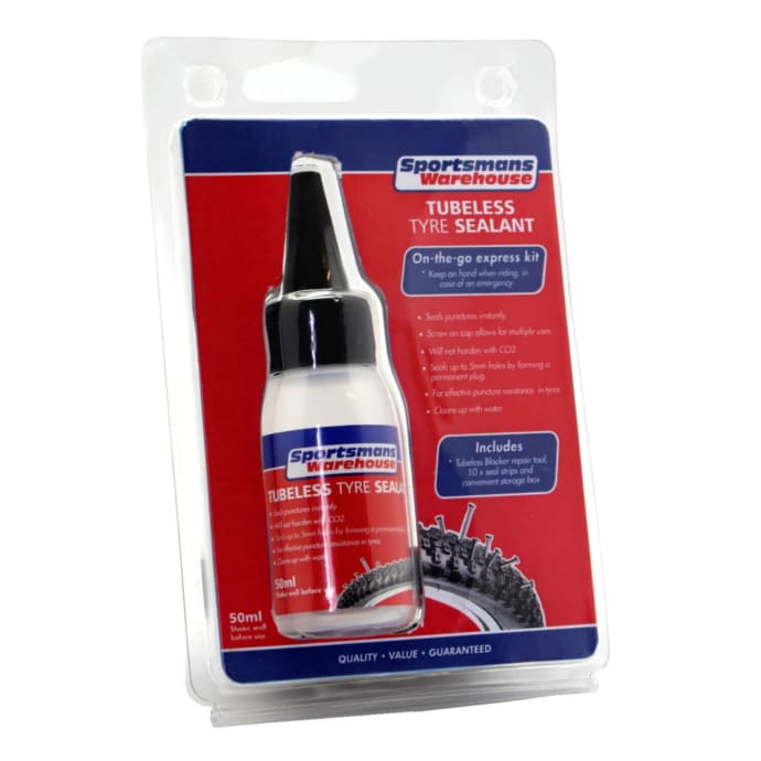 Sportsmans Warehouse 50ml Tubeless Tyre Sealant &amp; repair tool plus strips, product, variation 2