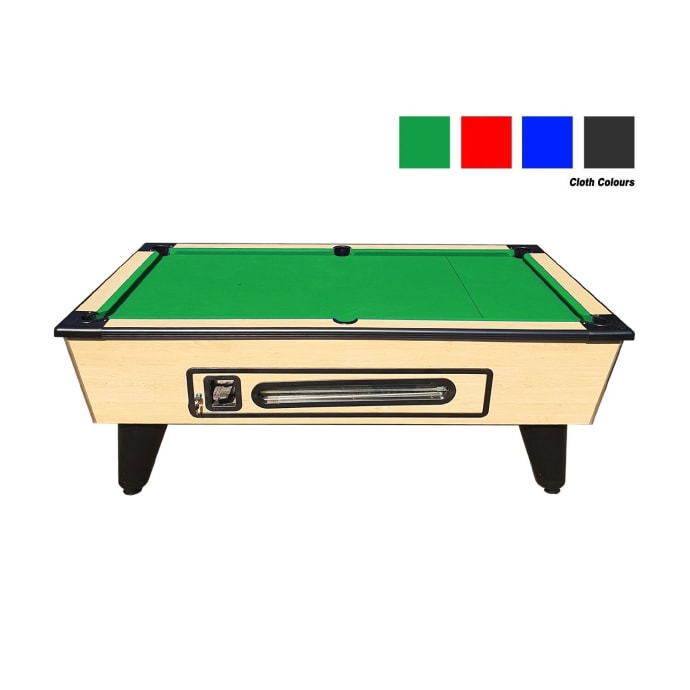 Elite Slate Coin Pool Table (Maple), product, variation 1