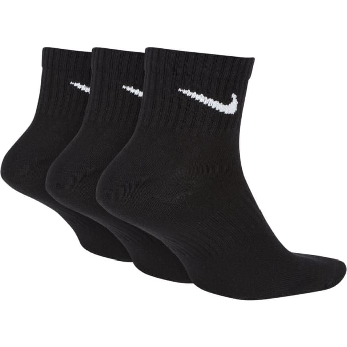 Nike Everyday Lightweight Ankle 3-Pack Black Socks, product, variation 2