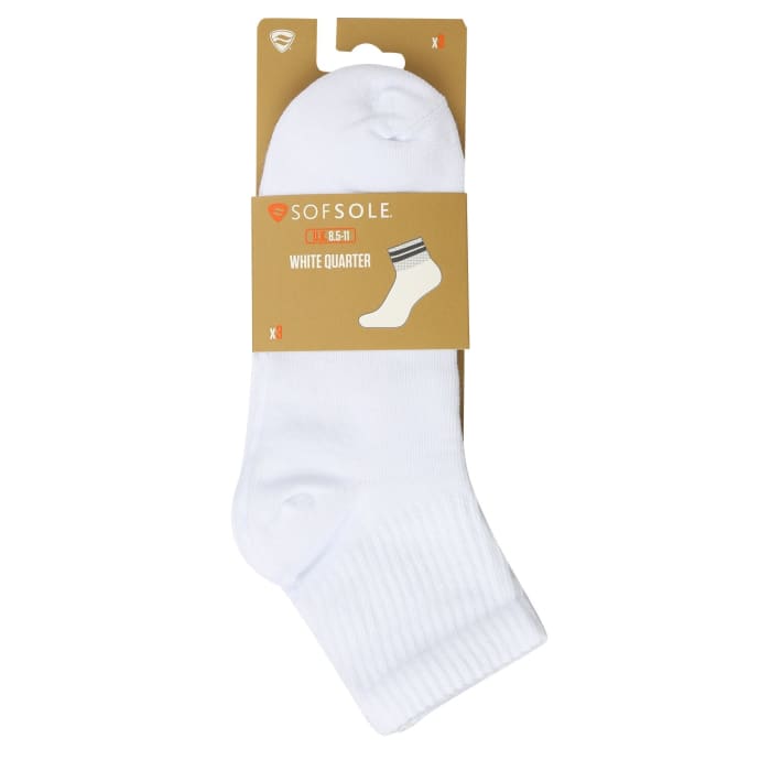 Sof Sole 3-Pack Basic Anklet White Socks, product, variation 2