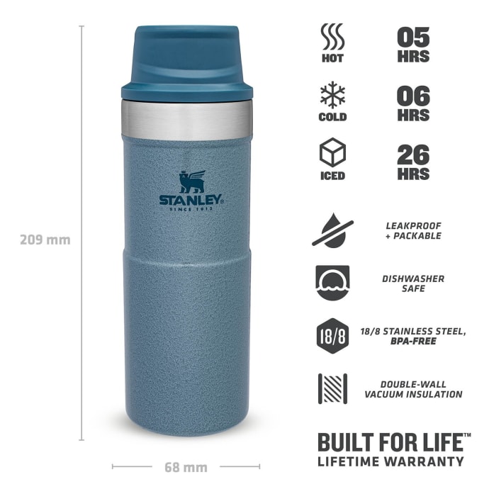 Stanley Classic Trigger-Action Travel Mug 350ml - Ice Blue, product, variation 3