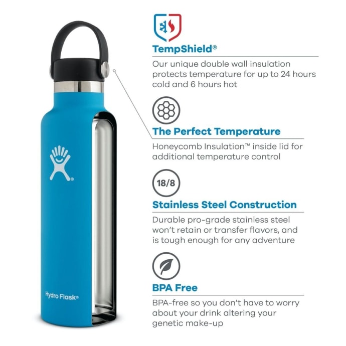 Hydro Flask Standard Mouth 18oz (532ml) Starfish, product, variation 3