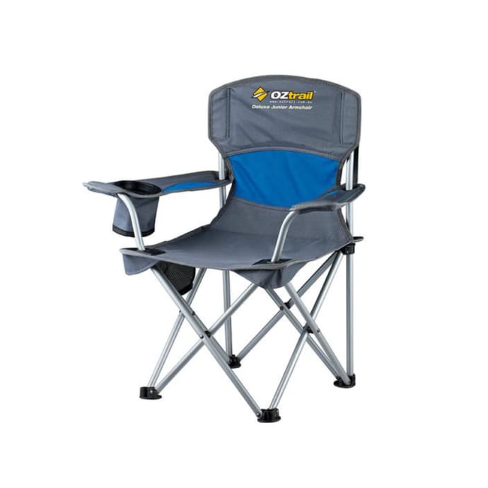 OZtrail Deluxe Junior Arm Chair Blue, product, variation 1