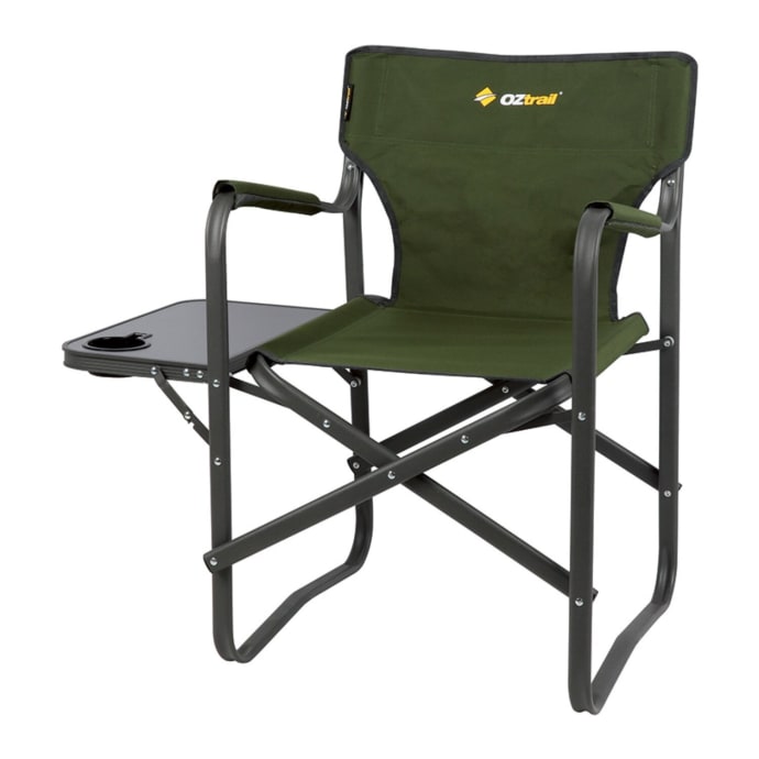 OZtrail Directors Classic Chair With Table, product, variation 1
