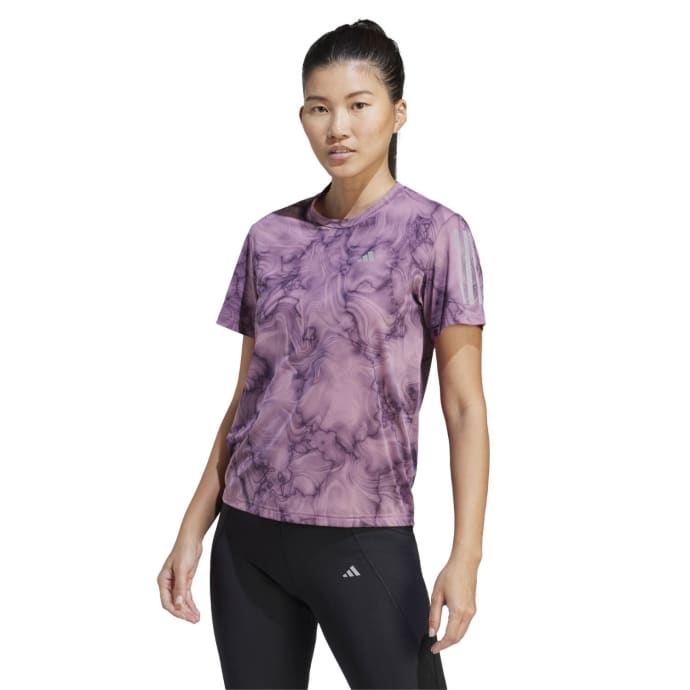 adidas Women&#039;s Own The Run AOP Run Tee, product, variation 1