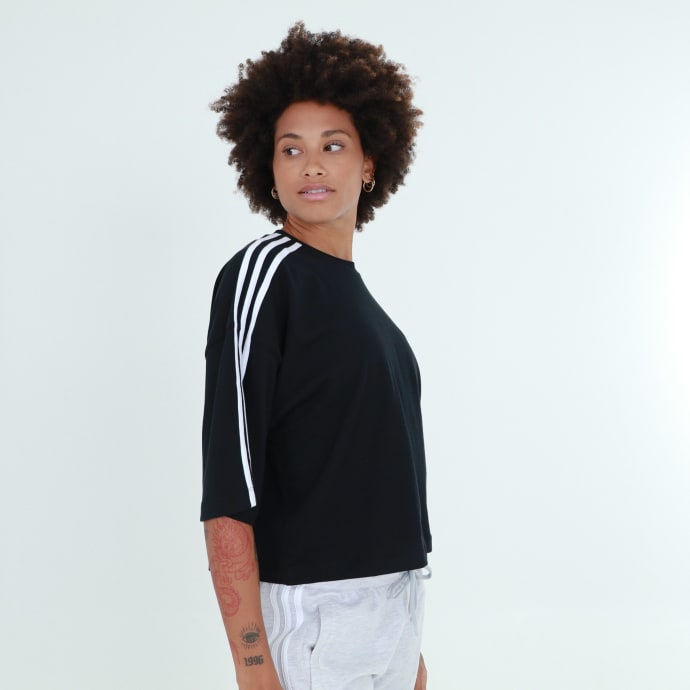 adidas Women&#039;s 3 Srtipe Crop Tee, product, variation 4