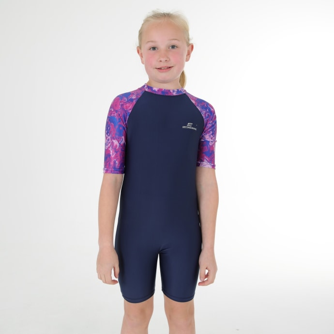 Second Skins Girls Ivy Short Sleeve Sunsuit, product, variation 6