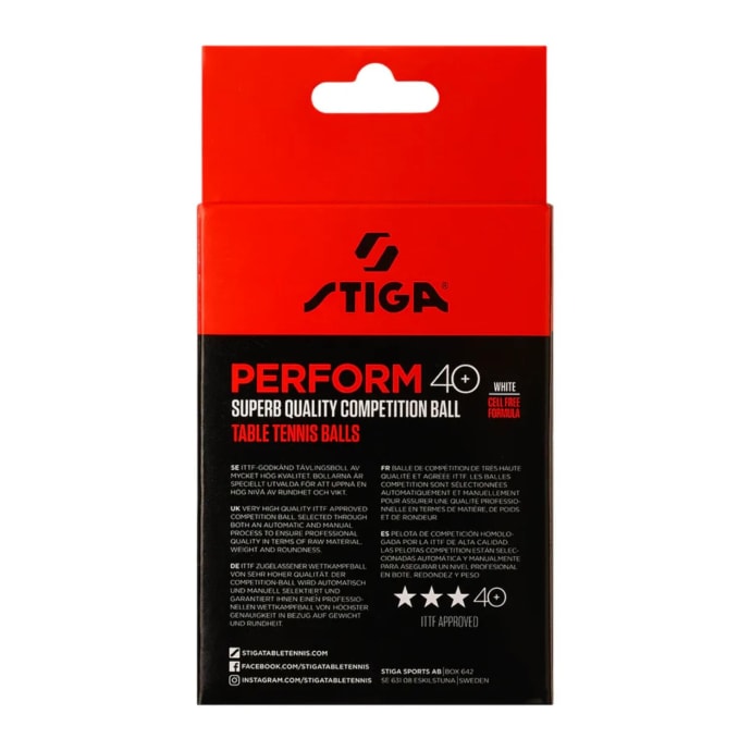 Stiga Perform 3 Star Competition Table Tennis Ball (6 Pc), product, variation 2