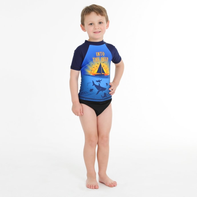 Boys Into The Deep Short Sleeve Rashvest, product, variation 2