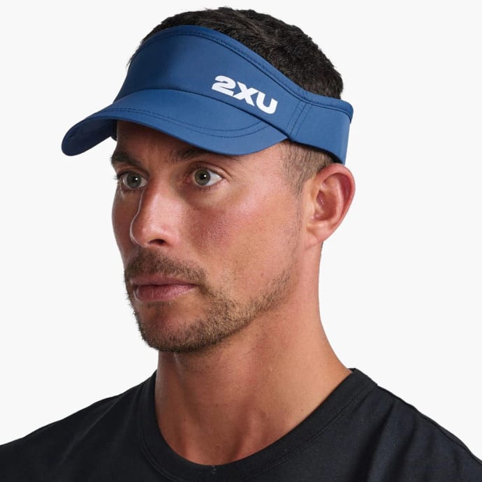 2XU Run Visor (Moonlight/White), product, variation 1