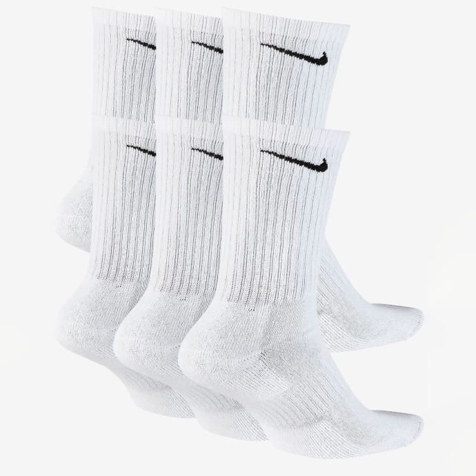 Nike Everyday Cushioned Crew 6-Pack White/Black Socks, product, variation 2