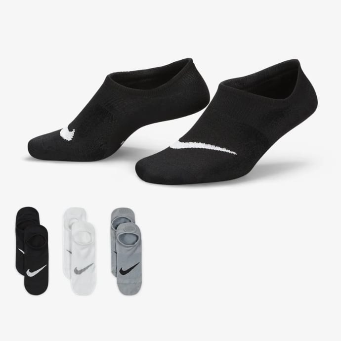 Nike 3-Pack Everyday Plus Lightweight No-Show White Socks, product, variation 1