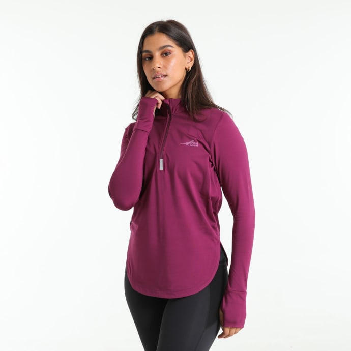 First Ascent Women&#039;s Corefit 1/4 Zip Run Long Sleeve, product, variation 3